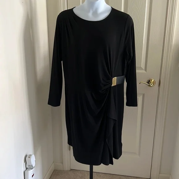 michael kors little black dress MICHAEL Michael Kors Split-Neck Sleeveless Mini Dress MSRP $195 – DGFOutlet main image 0